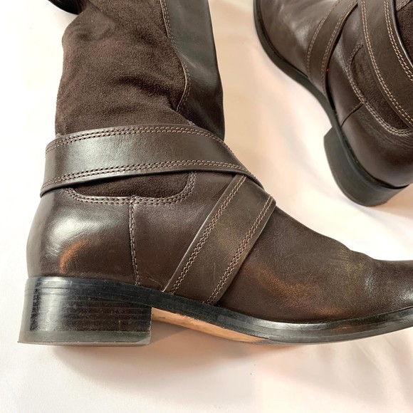 Cole Haan Tall ‘Air Whitley’ Suede and Leather Riding Boot Women's 7 - Picture 9 of 12